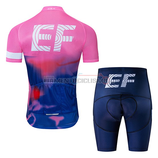 Abbigliamento Ciclismo EF Education First Manica Corta 2019 Rosa Blu